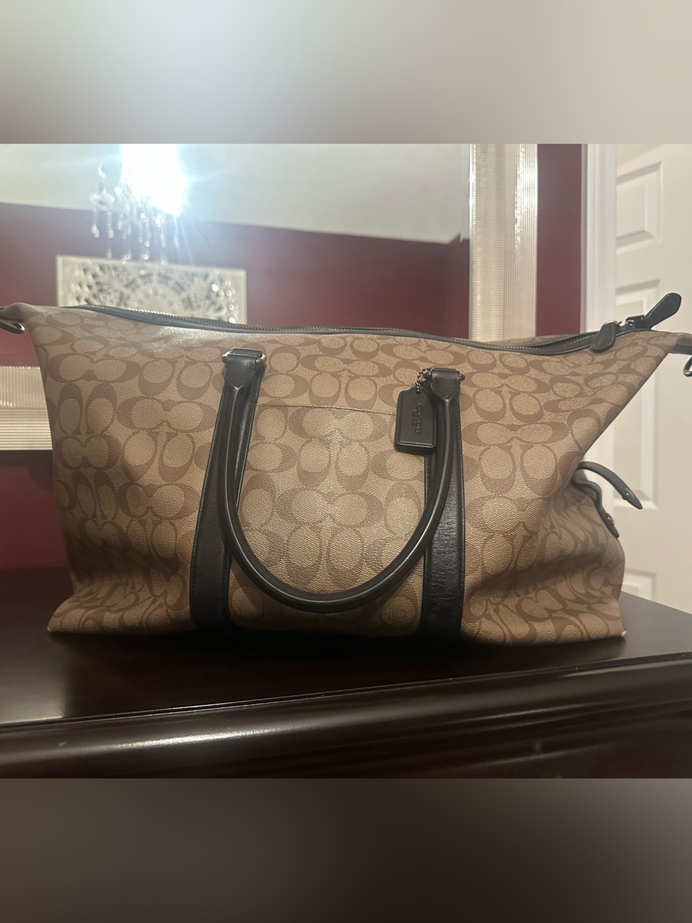 Coach Trekker 52 Signature Canvas Weekender Travel